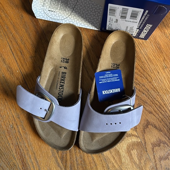 NWT Birkenstock Women's Madrid Big Buckle Sandals - Purple Fog - Picture 3 of 4
